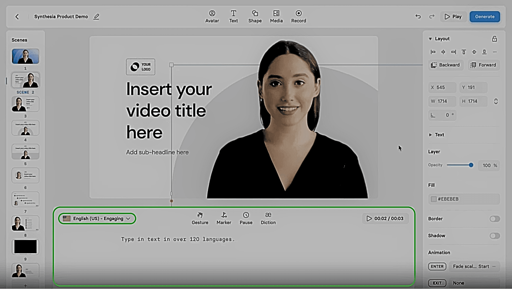 Synthesia AI Video Generator